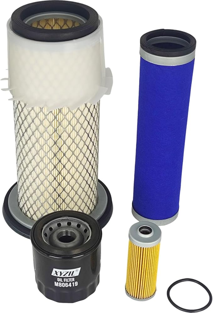 Maintenance Filter Kit Compatible with John Deere 790 (SN -790000) Engine 3TNE84 Compact Utility Tractor M806419 M801101 MIU804763 UC11955 CH12881 Oil Fuel Primary Secondary Air Filter Set