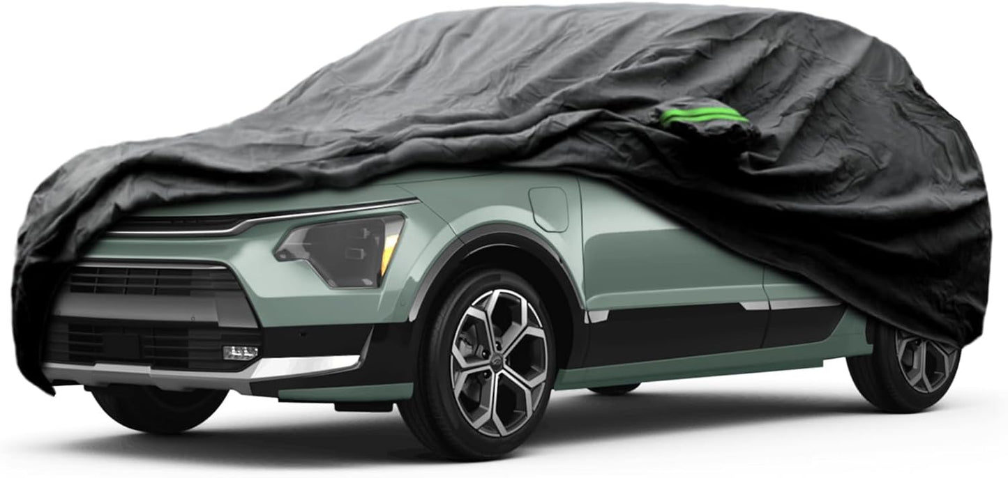 Proadsy 2025 Upgrade Car Cover Custom Fit for 2017-2025 Kia NIRO NIRO EV/Hybrid, Waterproof All Weather for Automobiles, Full Exterior Cover Rain Snow Sun Protector Indoor Outdoor Car Cover