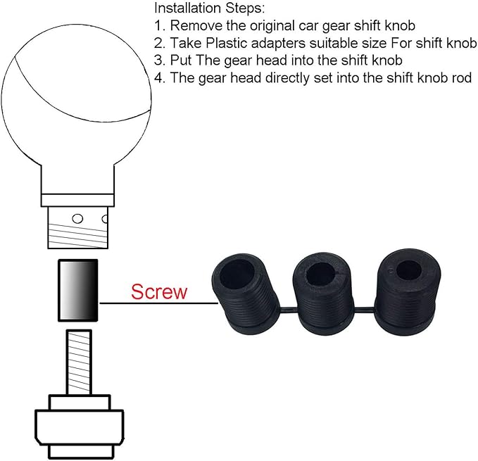 Abfer Weighted Shift Knob Short Stick Gear Shifter Adapter Leather Shift Knobs for Most Automatic Manual Vehicle Trucks,Gold