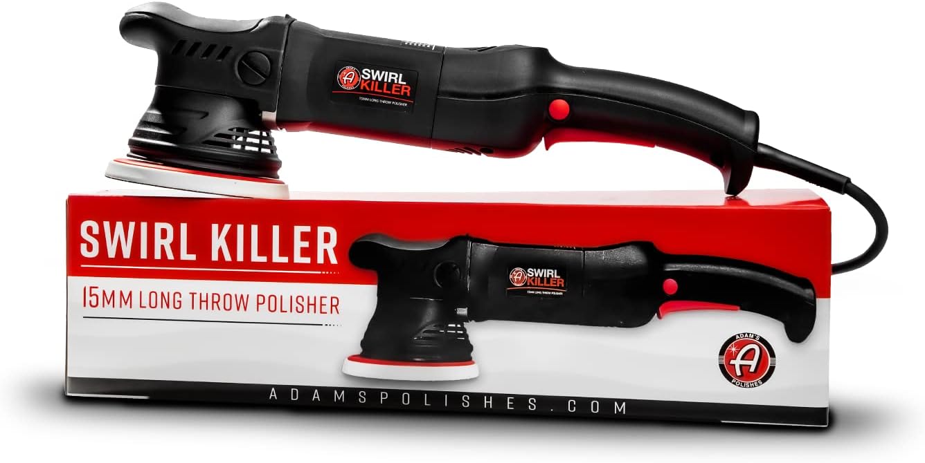 Adam's Polishes Swirl Killer 15mm Car Polisher - Buffer Polisher Dual Action Machine | Use W/Car Polish, Polishing Compound, or Car Scratch Remover | Detailing Car Wash Clay Bar Ceramic Coating