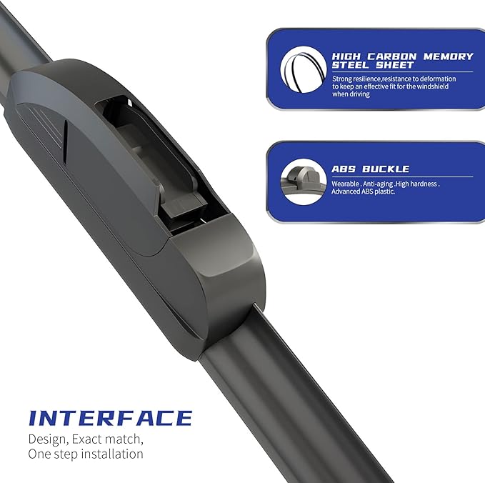 OEM QUALITY 24" + 16" Premium All-Seasons Stable And Quiet Windshield Wiper Blades(Set of 2)