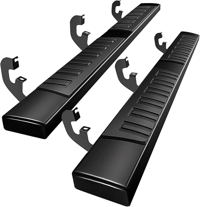 PZ 6 inch Double Cab Running Boards Compatible with 2019-2025 Chevy Silverado/GMC Sierra 1500, 2020-2025 for 2500HD 3500HD Black Aluminum Alloy Side Step Nerf Bar