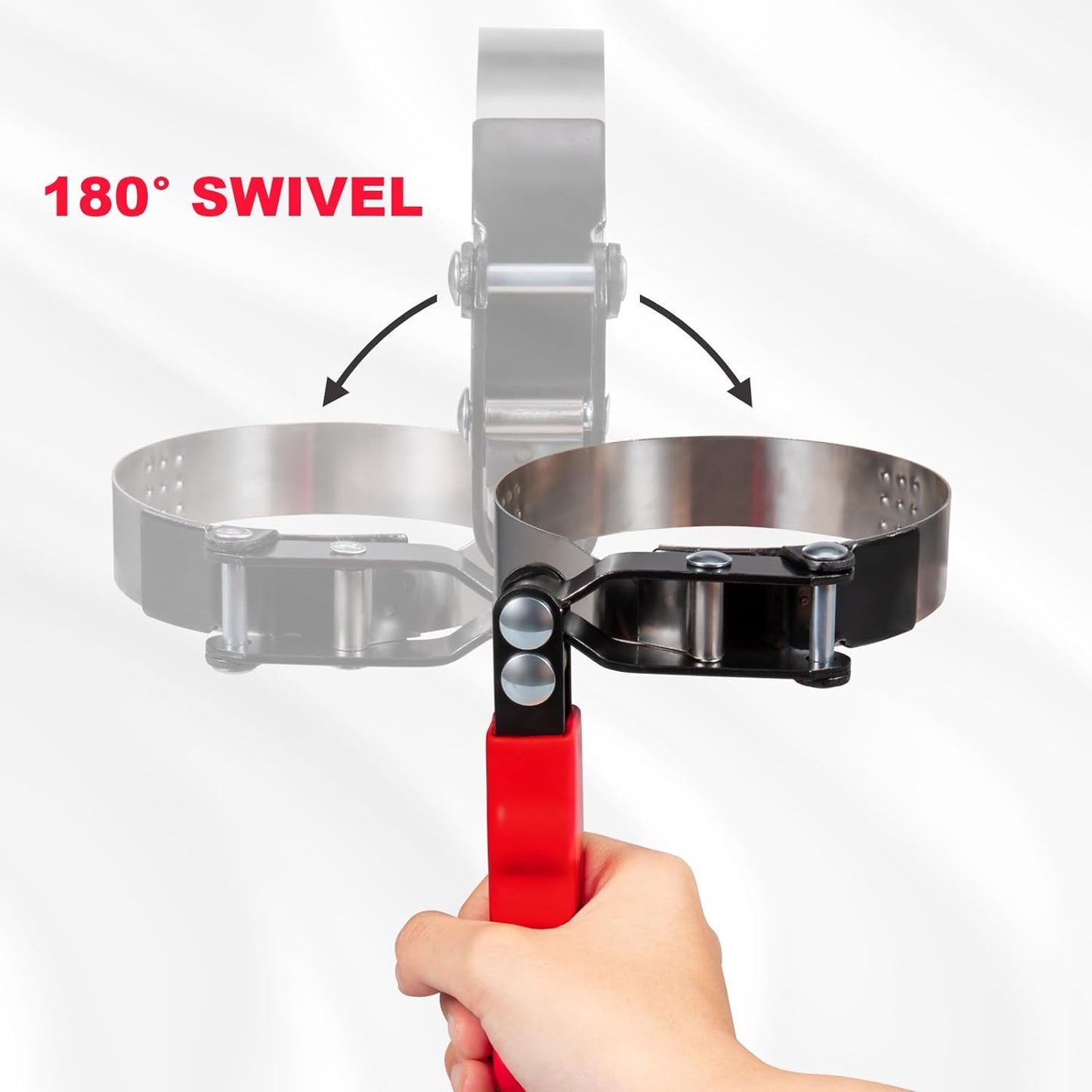 Spurtar Swivel Oil Filter Wrench Set of 7, Adjustable Wrench 2-3/4" to 5-1/4" (70-133mm), 9" & 12" Universal Oil Filter Pliers, 3-Jaw Oil Filter Removal Tool for 4S Shop Auto Repair Mechanic DIY