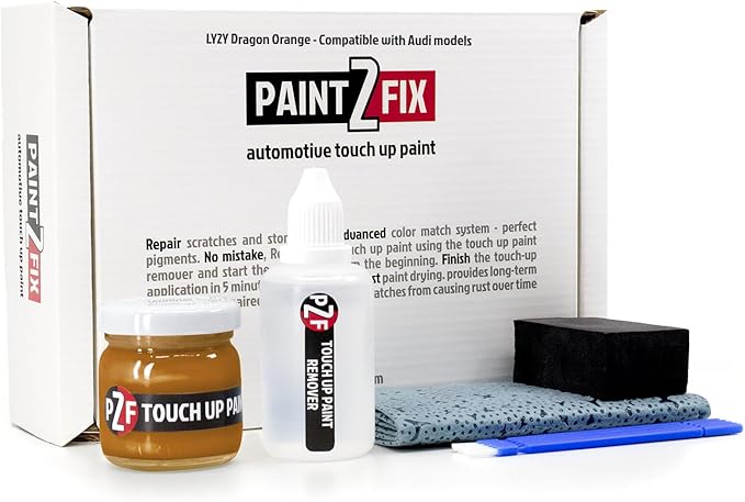 LY2Y Dragon Orange | Drachenorange Touch-Up Paint Kit for Scratches and Chips - Compatible with Audi Models