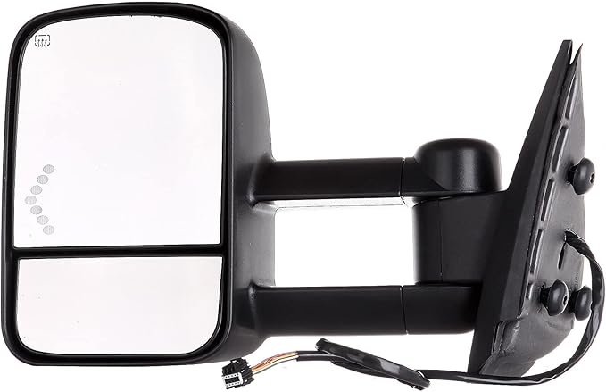 ECCPP Towing Mirrors Tow Mirrors With 2007-2014 For Chevy For GMC 1500/2500 HD/3500 HD(07 New Body Only) Power Adjusted Heated Turn Signal Light Black Housing Pickup