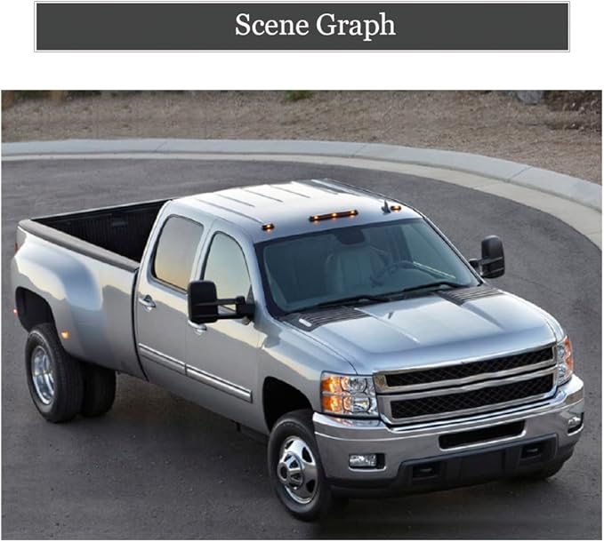 ReYee Towing Mirrors fit for 2007-2014 Chevy Silverado 1500 2500 3500 Suburban Avalanche Tahoe GMC Sierra Yukon Tow Mirrors with Manually Adjustment Manual Folding Telescoping Black Cap