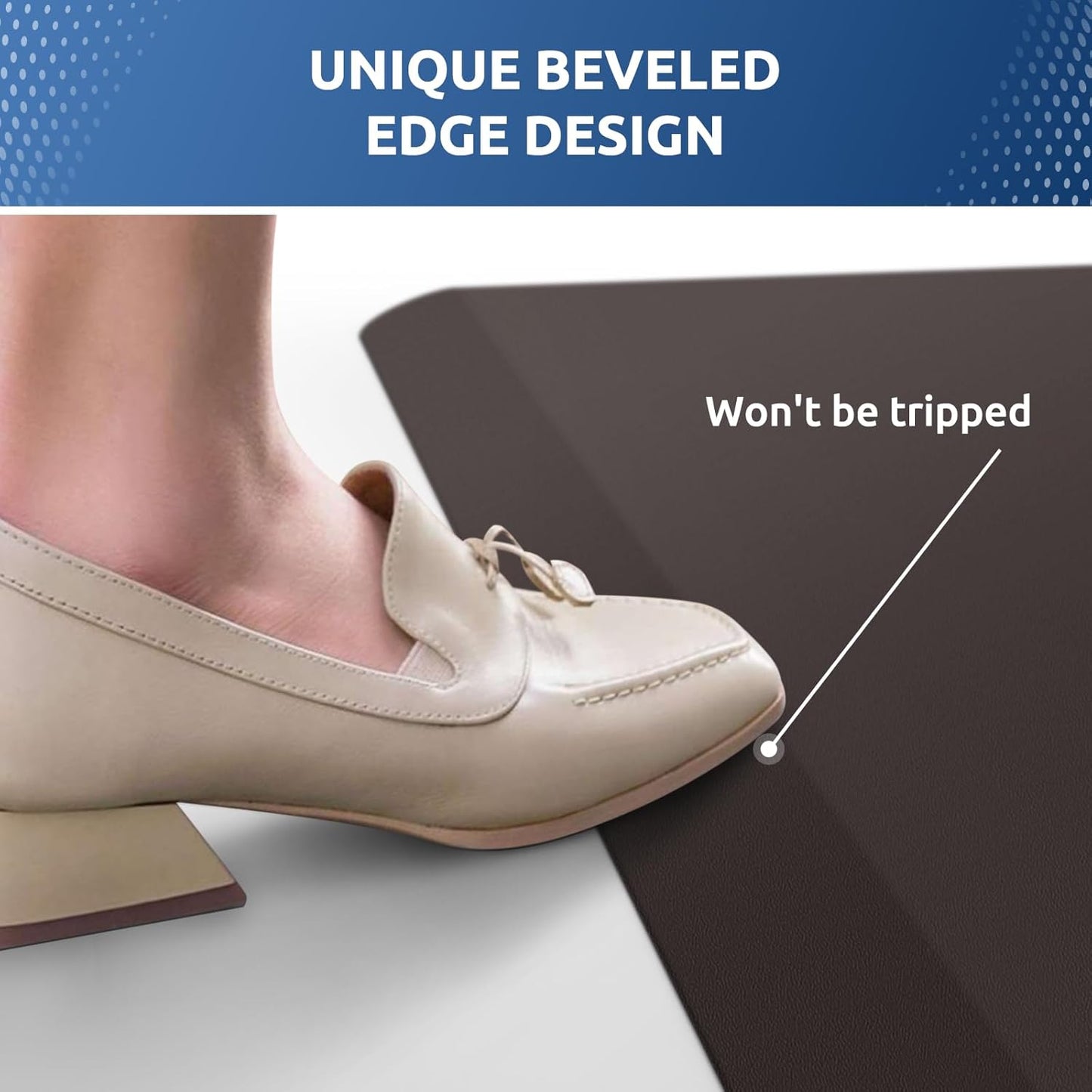 KitchenClouds Kitchen Mat Cushioned Anti Fatigue Rug 20"x39" Waterproof, Non Slip, Standing and Comfort Desk/Floor Mats for House Sink Office (Chocolate)