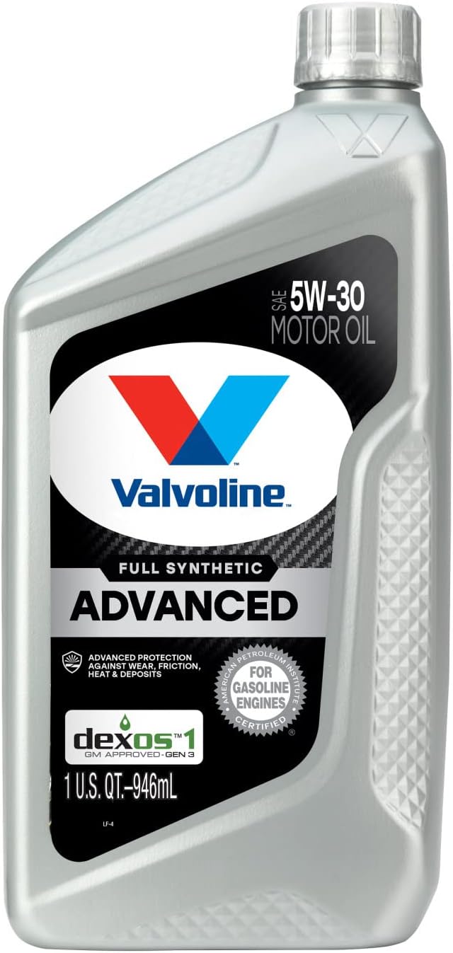 Valvoline Advanced Full Synthetic SAE 5W-30 Motor Oil 1 QT, Case of 6