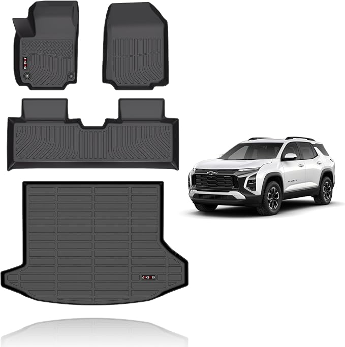 KELCSEECS® Floor Mats & Cargo Liner for 2026 2025 Chevy Equinox(Not Fit EV)/2026 2025 GMC Terrain All Weather GMC Terrain Car Mats Trunk Liner Trunk Mat Chevrolet Equinox Floor Mats Accessories