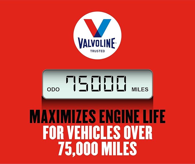Valvoline Motor Oil, 5W-20, 5 QT | High Mileage | Synthetic Blend | MaxLife Technology | Pack of 2