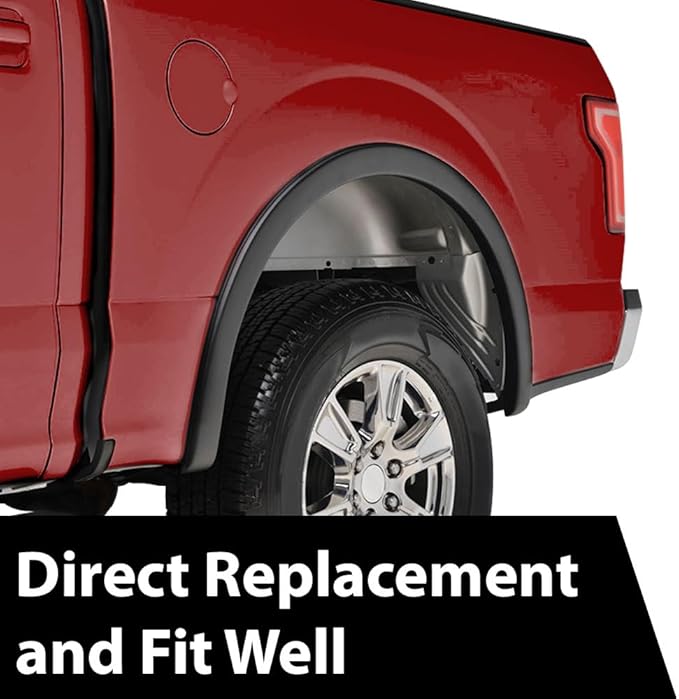 4PCS Fender Flares Compatible with Ford F150 2015 2016 2017 Wheel Trim Accesorios Textured Factory Style Black