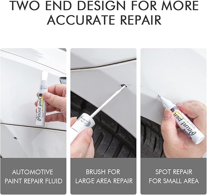 Touch Up Paint for Cars Paint Scratch Repair, Waterproof Auto Scratch Remover Pen (Light Silver)