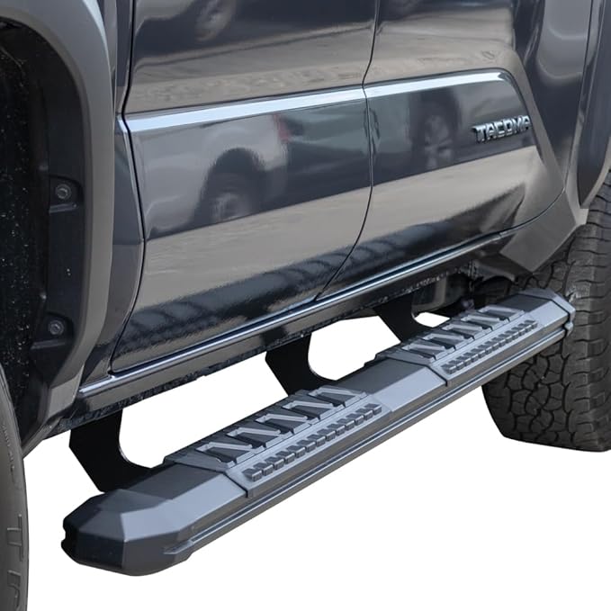 VANGUARD 5 Inches Running Boards Compatible with 2024-2025 Toyota Tacoma | Double Cab | Black Powder Coat | Alloy Steel Step Bars Side Step