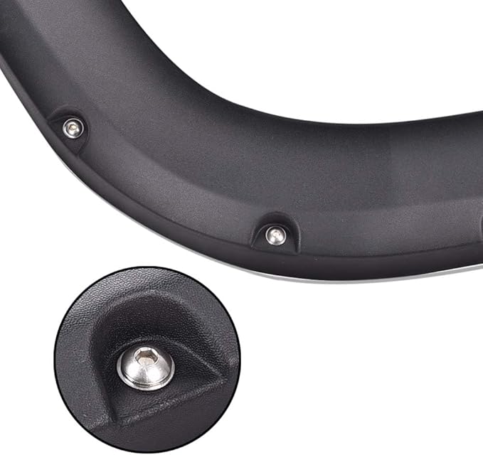 G-PLUS Fender Flares 4pcs, Compatible With GMC Sierra 1500 2007 2008 2009 2010 2011 2012 2013 All Beds Pocket Rivet Textured Offroad Style Wheel Flares Set, 2x Front & 2x Rear