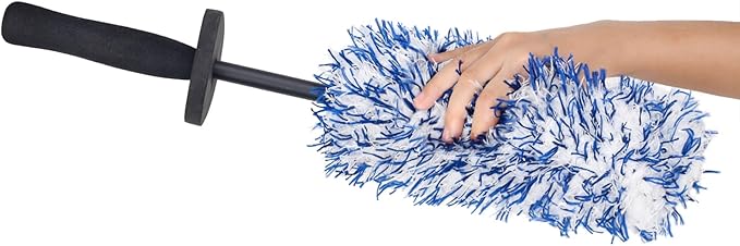 Car Cleaning Brush Rim Brush Wheel Cleaning Brush, Metal Free Soft Synthetic Wool Car Cleaning Brush, Highly Water Absorption Wheel Brush (Rim Brush)