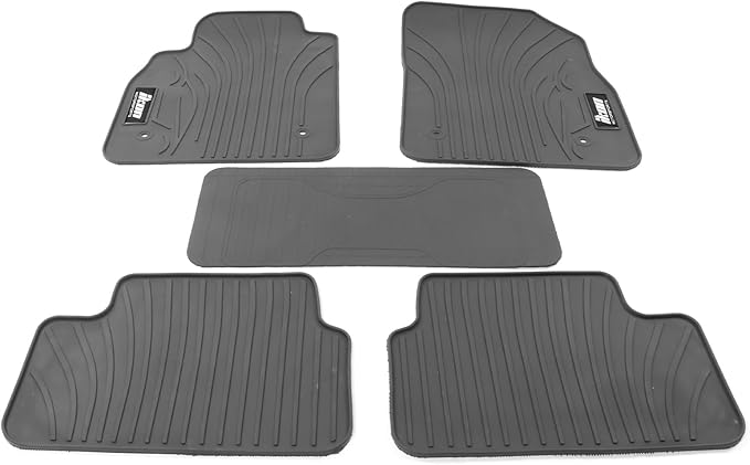 IKON MOTORSPORTS, Custom Fit Floor Mats Compatible with 2008-2015 Chevrolet Cruze, 16 Cruze Limited, Latex Heavy Duty All Weather Season Car Auto Front Rear Carpets Liner 5PC Gray/Grey