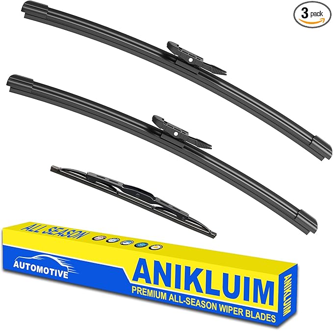 ANIKLUIM® 26"+26" Wiper Blades with 14" Rear Wiper Blade Set Replacement for 2006-2015 Audi Q7 Windshield Wipers Original Factory Quality (Pack of 3)