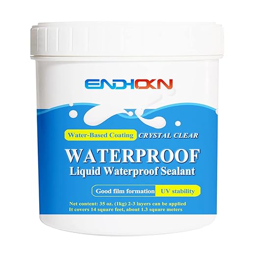Endhokn Clear Waterproof Sealant - 35 Ounces, Indoor & Outdoor, Bathroom & Roof Coating