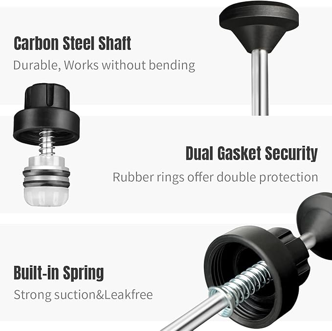 Thorstone 200cc Automotive Fluid Extractor Pump, Manual Oil Change Syringe with 2pcs 22cm PVC Suction Tubes