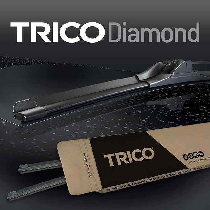 TRICO Diamond 26" + 17" Premium Automotive Replacement Windshield Wiper Blades (Set of 2), Passenger and Driver Side All-Weather Beam Wiper Blades for Select Vehicle Models