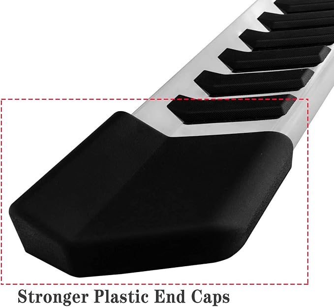 COMNOVA Pair Running Board Nerf Bar Compatible with 2015-2025 Ford F150 Super Cab（3/4 Size Rear Doors） Rocker Slider Side Steps, Width 6 Inches V Style with OE Style Brackets.