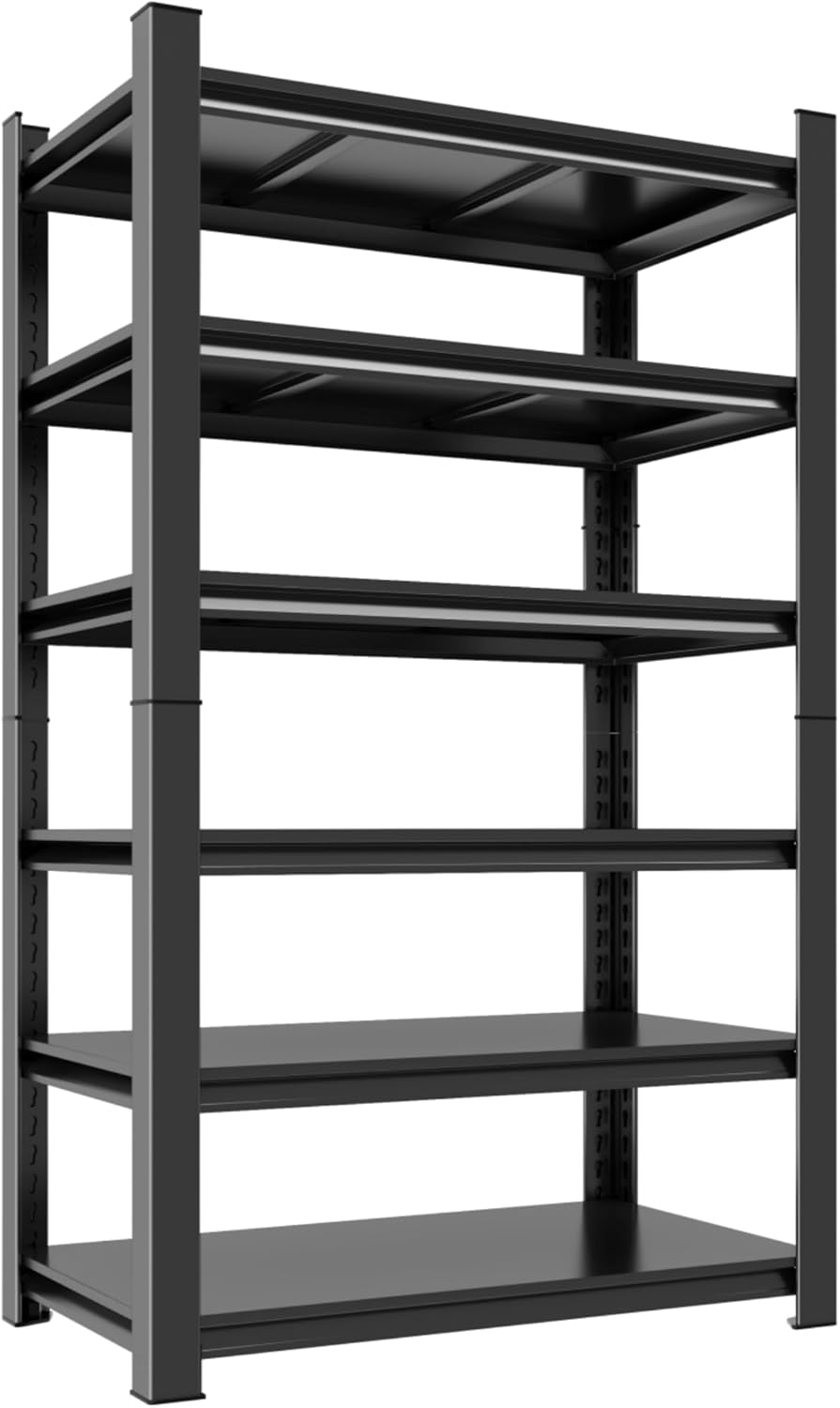 Metal Garage Shelving Unit, Heavy Duty 6-Tier Adjustable Storage Rack, Steel Shelving,2000 lbs Capacity, Industrial Shelves for Heavy Tools and Equipment (6-Tier 78" H x 36" W x 16" D)