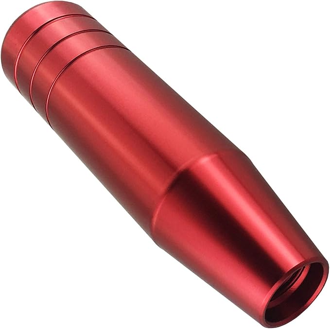 Abfer 5" Red Shift Knob, Aluminum Alloy Weighted Shifter Knobs Metal Gear Lever Stick Handle Fit Most Automatic Manual Vehicle
