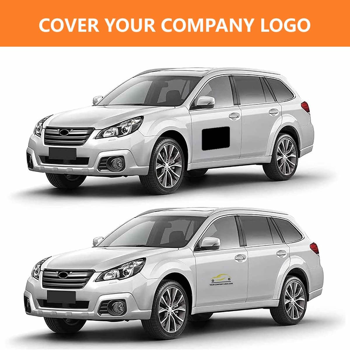 2 Pack Blank Car Door Magnet Sticker, Rounded Corners Magnetic Vehicle Sign, Perfect Magnet for Car to DIY Advertise Business and Cover Company Logo, Personalized Magnet Decal 24"x12" Black