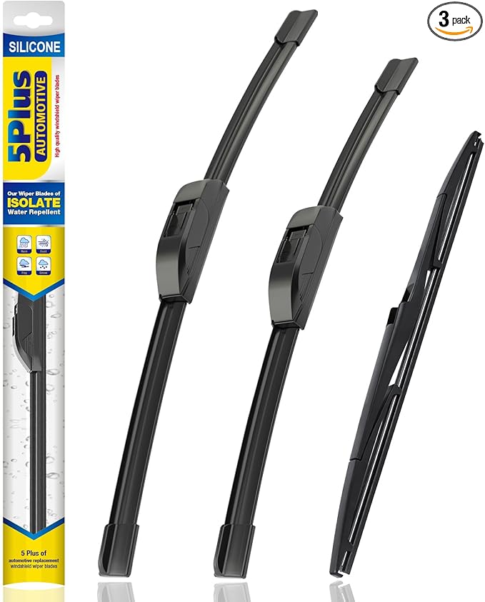 5 PLUS® Windshield Wipers Replacement for Lexus RX350 RX450h 2015-2010,Silicone Water Repellent Wiper Blades-26"/22"/16"(Set of 3), OEM Fit, All-Season, Easy Installation