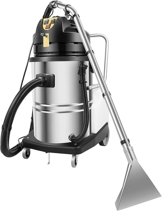 60L Carpet Cleaner Machine Deep Cleaner, 110V Commercial Carpet Cleaning Machine, Sofas Curtains Carpet Shampooer Machine Portable Carpet Cleaner, Floor Scrubber Machine Dust Extractor