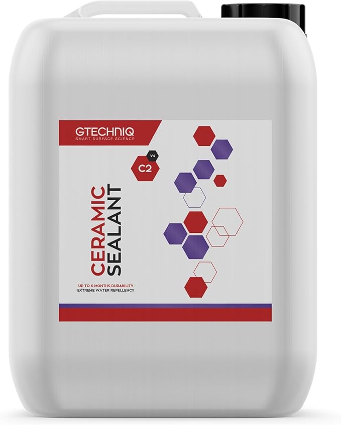 Gtechniq C2 Ceramic Sealant for Cars, Protect Car Paintwork, Trim, Tyres and Windows, High Shine, Easy to Apply - 5L (Sufficient for 20+ Large Cars)