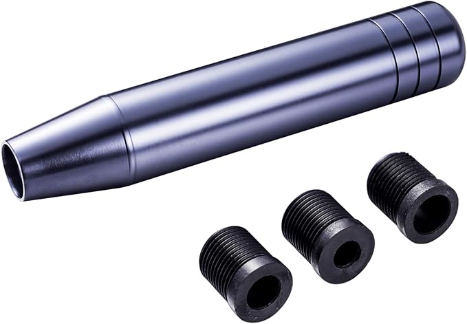 Long Shift Knob Extension Shifter Handle Aluminum Alloy Gear Stick Transmissions Weighted Shifting Lever Universal Fit Most Manual Automatic Cars Truck SUV (Titanium)