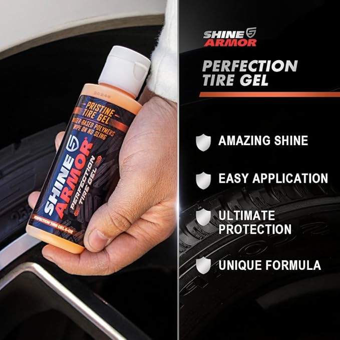 Wash and Shine Premium Car Cleaning Starter Kit - Spray Wash Soap, Tire Shine Gel, and Ceramic Spray