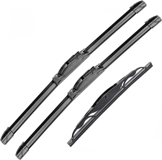 Front and Rear Windshield Wipers Replacement For Chevrolet Tahoe Suburban 2015-2020 GMC Yukon XL 2015-2020 Cadillac Escalade ESV Front Windscreen Wiper and Rear Wiper Blade