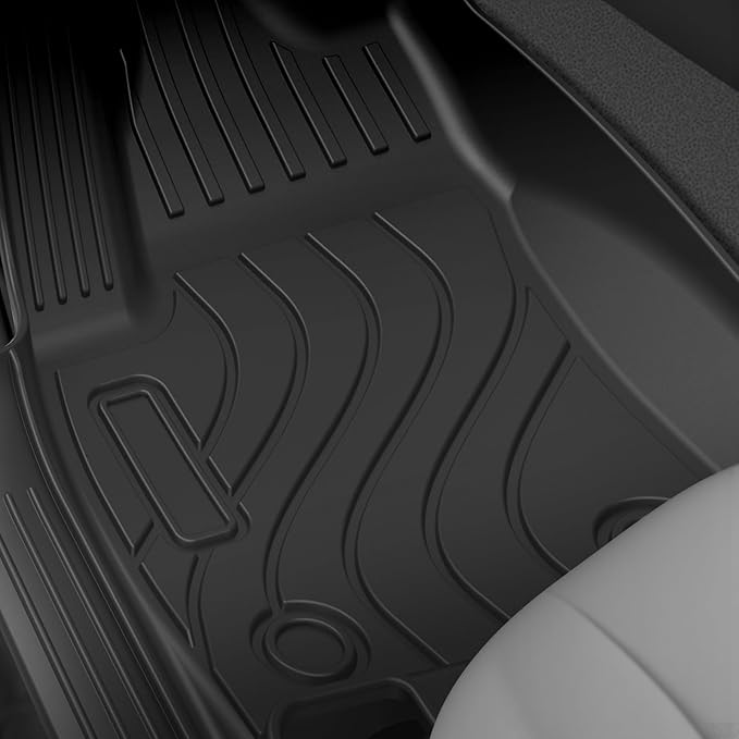 Floor Mats for Toyota Tacoma 2024-2025 Crew Cab, All Weather Floor Liner for Tacoma 2024-2025 TPE Custom Fit Car Mats Front&Rear 2 Row Mats, Black