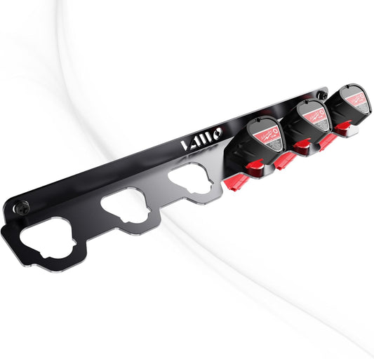 VAIIO Compatible Milwaukee M12 12V Battery Rack Holder, Wrought Iron Heavy Duty Thickened Batteries Slots, Stealth Battery Wall Mount Organizer Garage Storage,Workshops,Shelves