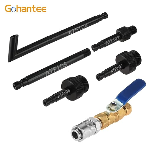 Automatic Transmission Fluid Oil Filling Filler Adapter Manual Filler Kit Include Metal Dispenser with Shut Off Valve, Replacement for Audi 09G 01J 722.9 CVT DSG ATF Benz 722.9