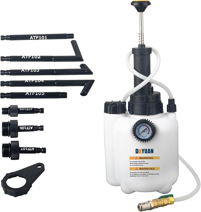 DAYUAN 3L Manual Transmission Fluid ransfer Pump, Oil Filling Filler System Fluid Pump Tool for Automatic Transmission with Adapters