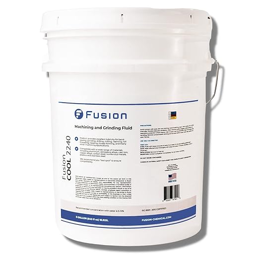 Machining, Grinding, and Cutting Fluid | Fusion Cool 2240 | General Purpose Coolant, Cutting Oil and Machine Shop Operations | Semisynthetic (5 Gallon)