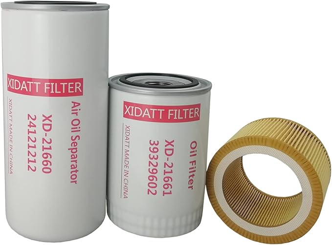 24121212 39329602 88171913 (Oil Separator+Oil Filter+Air Filter) Filter Kit Compatible With Air Compressor,XIDATT Filter Replacement Kit