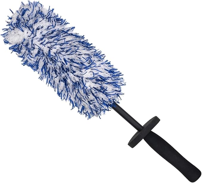 Car Cleaning Brush Rim Brush Wheel Cleaning Brush, Metal Free Soft Synthetic Wool Car Cleaning Brush, Highly Water Absorption Wheel Brush (Rim Brush)