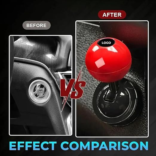 Far Voyager Push Start Button, Farvoyager1 Metal Car Joystick Ball, Universal One-Button Start Car Shift Knob, Customized Cars Start Ignition Switch Buttons Rocker