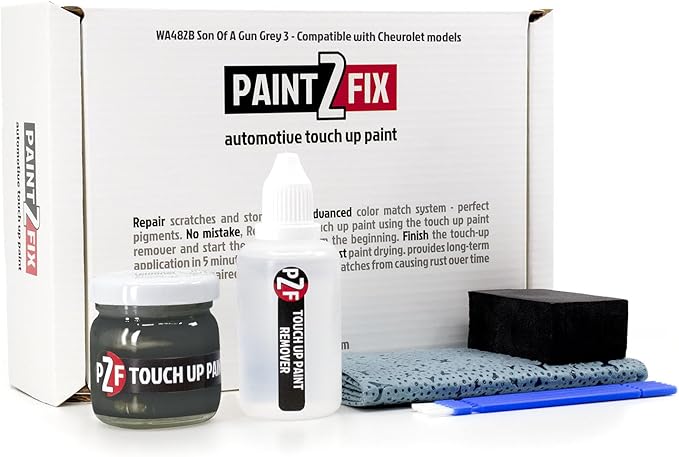 WA482B Son Of A Gun Grey 3 Touch-Up Paint Kit for Scratches and Chips - Compatible with Chevrolet Models