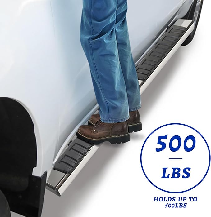 6.5" Running Boards Compatible with Dodge Ram 1500 2019-2025 Crew Cab (Only Fit New Body Style),Side Steps for Truck, Mirror Stainless Steel Nerf Bars