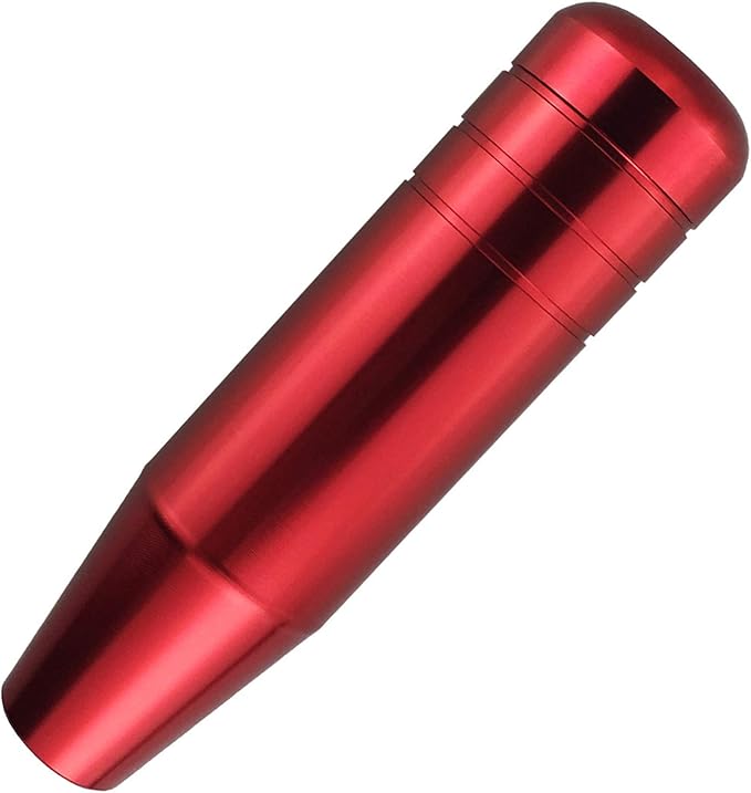 Abfer 5" Red Shift Knob, Aluminum Alloy Weighted Shifter Knobs Metal Gear Lever Stick Handle Fit Most Automatic Manual Vehicle