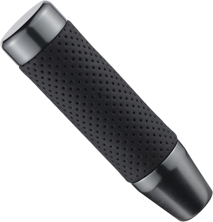Abfer Weighted Shift Knob Short Stick Gear Shifter Adapter Leather Shift Knobs for Most Automatic Manual Vehicle Trucks,Grey