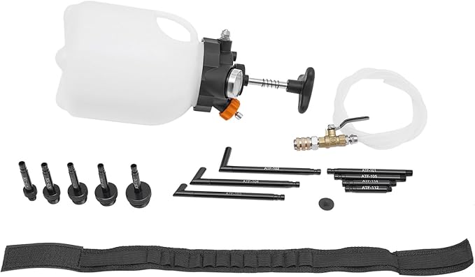 3L Manual Transmission Fluid Pump Tool with 12 Adapters, Universal ATF Filler System & Transfer Pump for Ford BMW Honda Nissan VW Audi - Oil Coolant Brake Fluid Change Kit, Leak-Proof Design