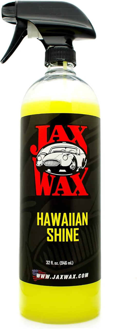 Jax Wax Hawaiian Shine Carnauba Car Wax, Quick Detail Spray for a Deep Gloss Finish on Car, Boat, Truck, Motorcycle and More - 32 Ounce