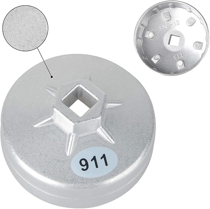 DAYUAN 23pcs Aluminum Alloy Cup Type Oil Filter Cap Wrench Socket Removal Tool Set 1/2" dr. with a Storage Case