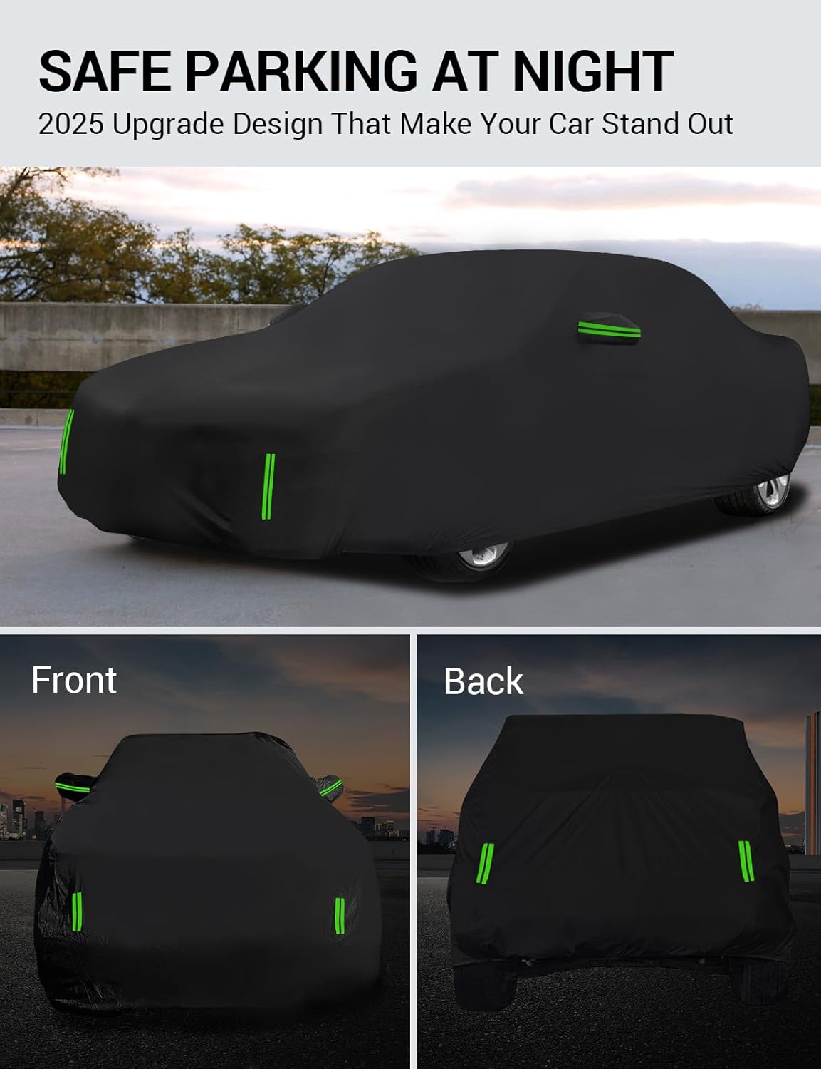 Proadsy 2025 Upgrade Car Cover Custom Fit for 2024 2025 Kia EV9, Waterproof All Weather for Automobiles, Full Exterior Cover Rain Snow Sun Protector Indoor Outdoor Car Cover